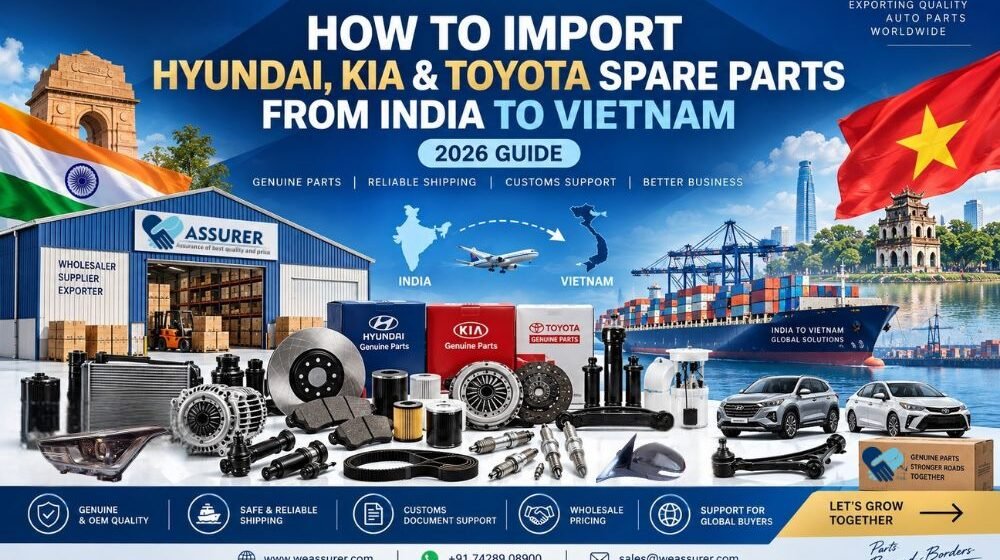 How to Import Hyundai Kia & Toyota Spare Parts from India to Vietnam