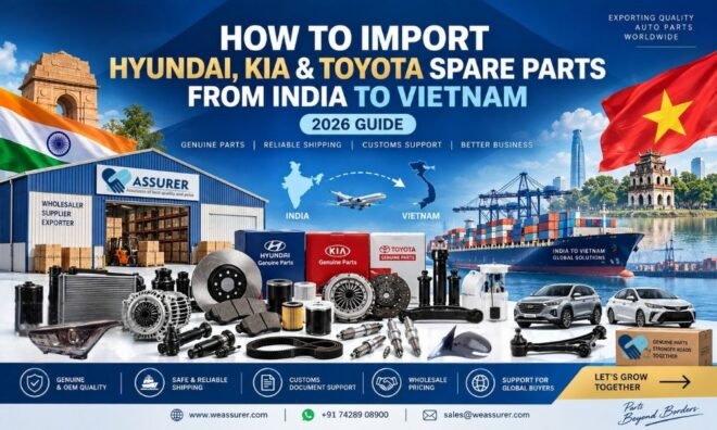 How to Import Hyundai Kia & Toyota Spare Parts from India to Vietnam