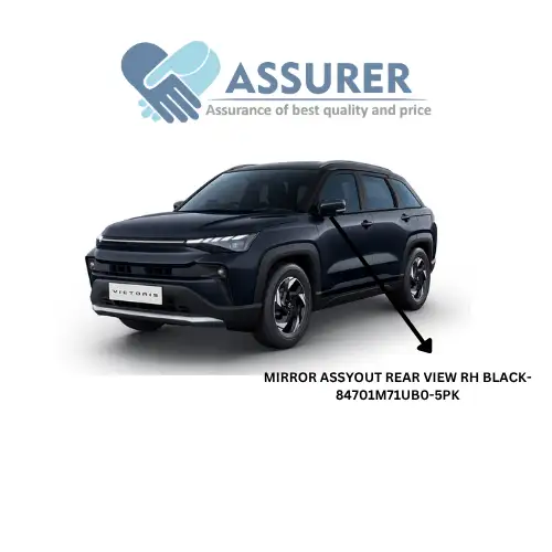 Mirror Assy Outer Rear View RH Black-84701M71UB0-5PK