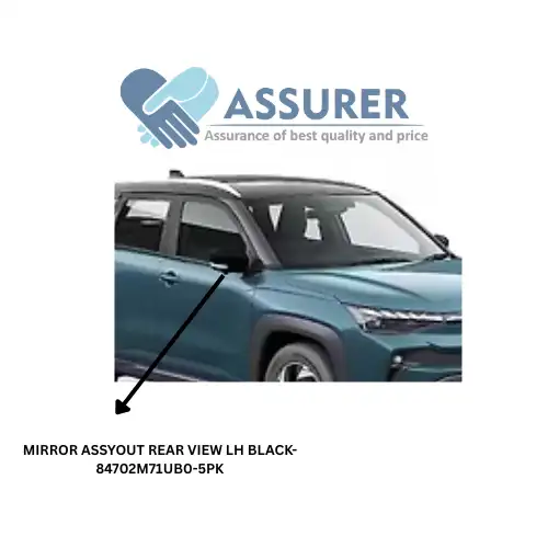 Mirror Assy Outer Rear View LH Black-84702M71UB0-5PK