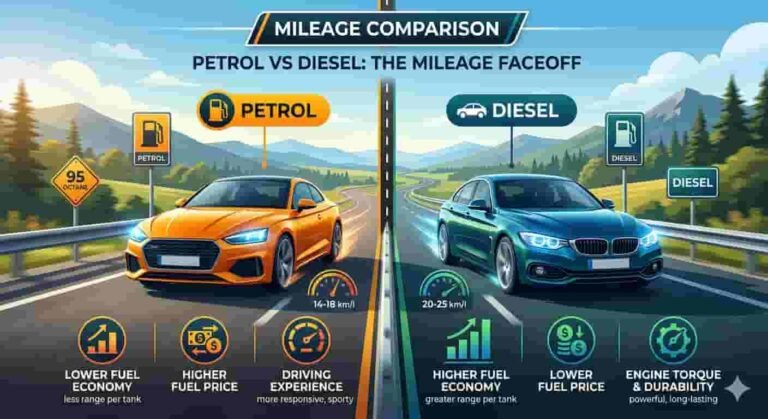 Petrol vs Diesel Car - mileage Comparision