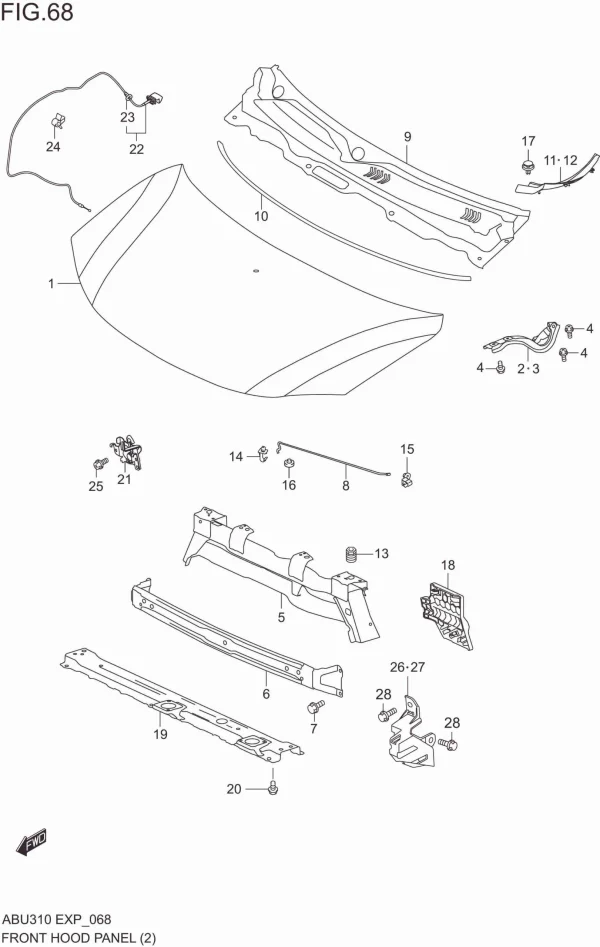 FRONT HOOD PANEL (RHD) S-Presso MC