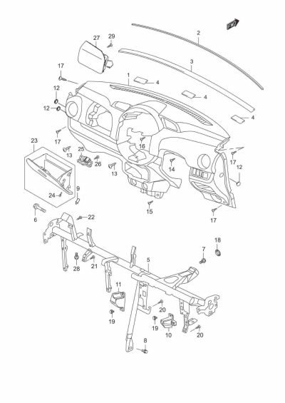 INSTRUMENT PANEL (RHD) S-Presso MC