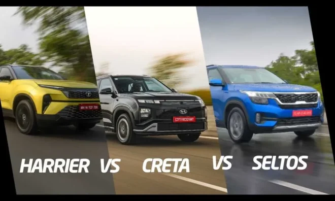 tata harrier vs kia seltos vs hyundai creta